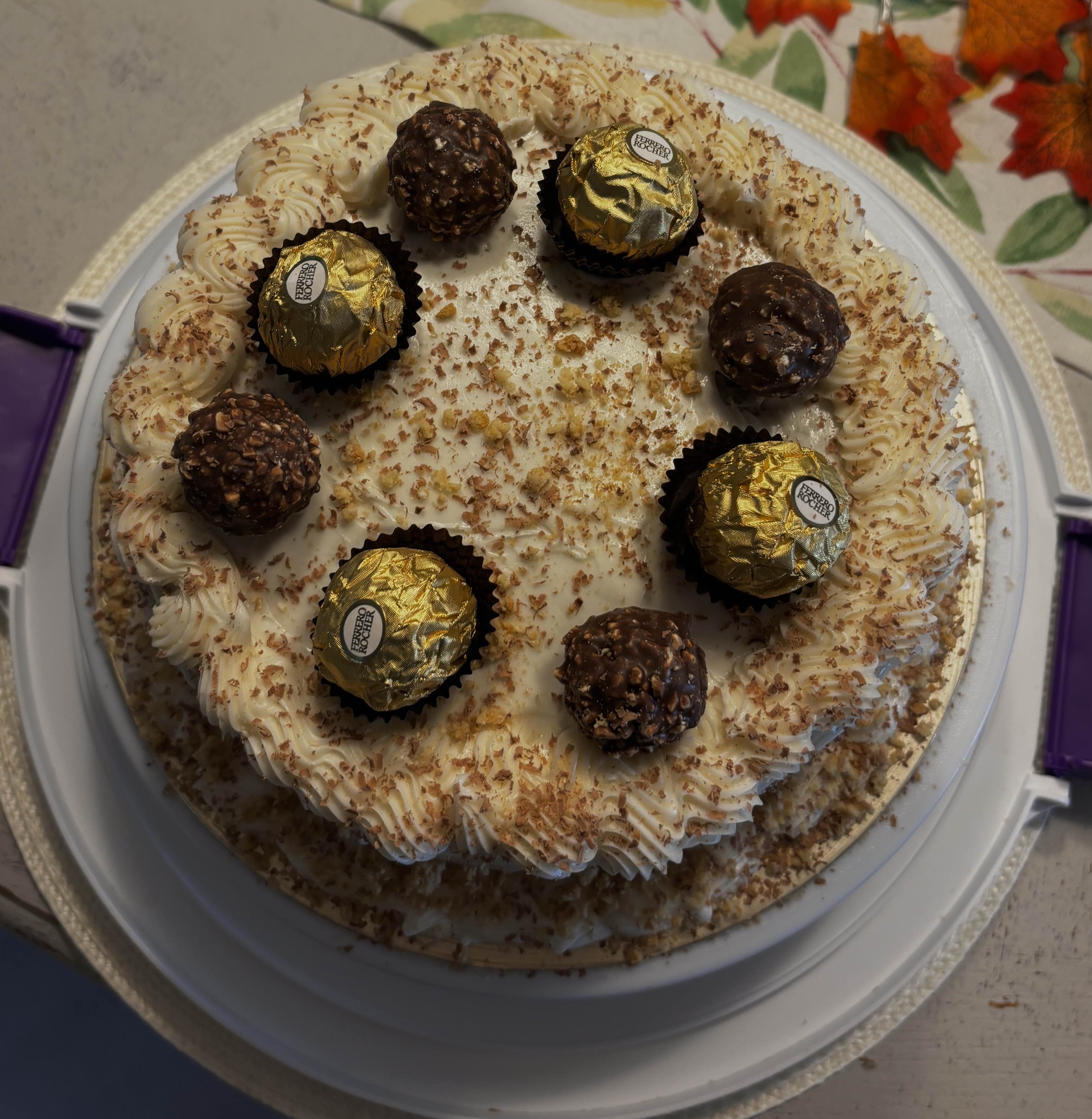 Ferrero Rocher carrot cake